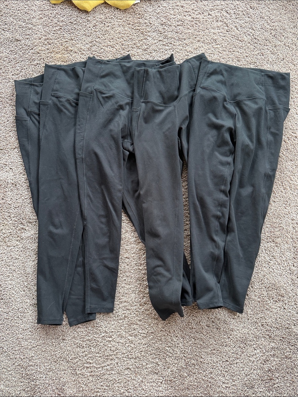 Lot of 5 Danskin Black Active Leggings - High Waist Size Small